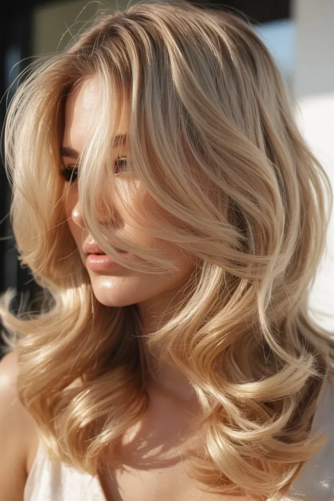Bright Beige Blonde Waves