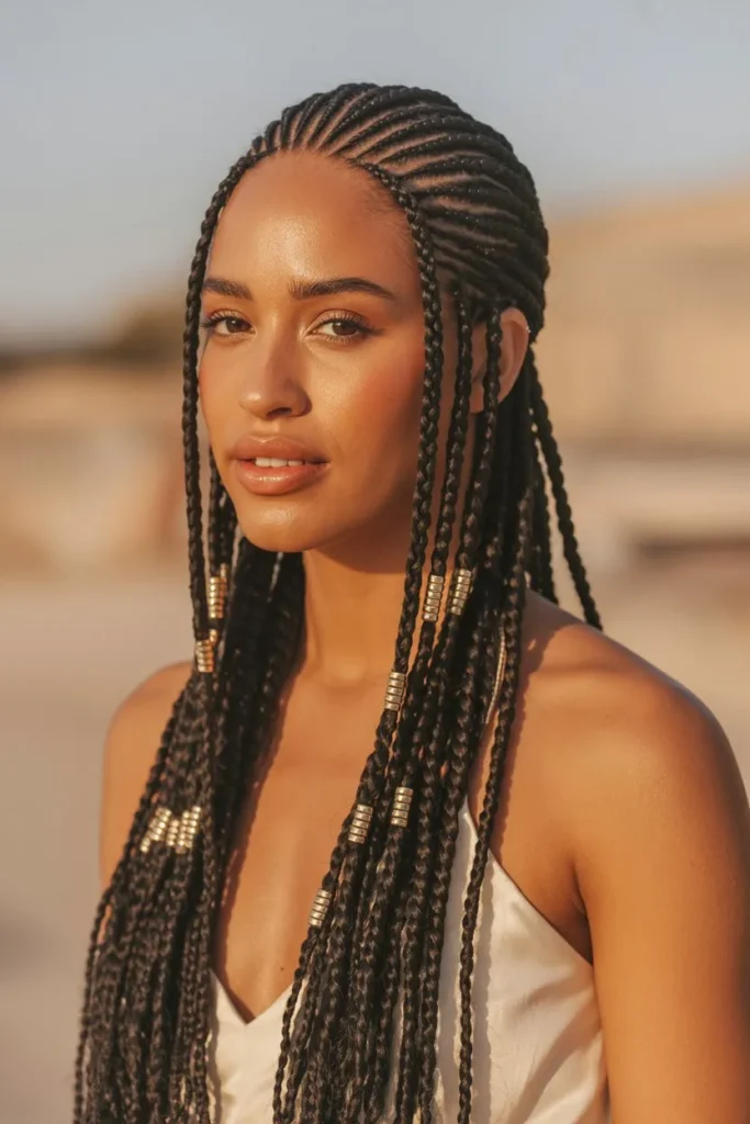Fulani Braids With Beads