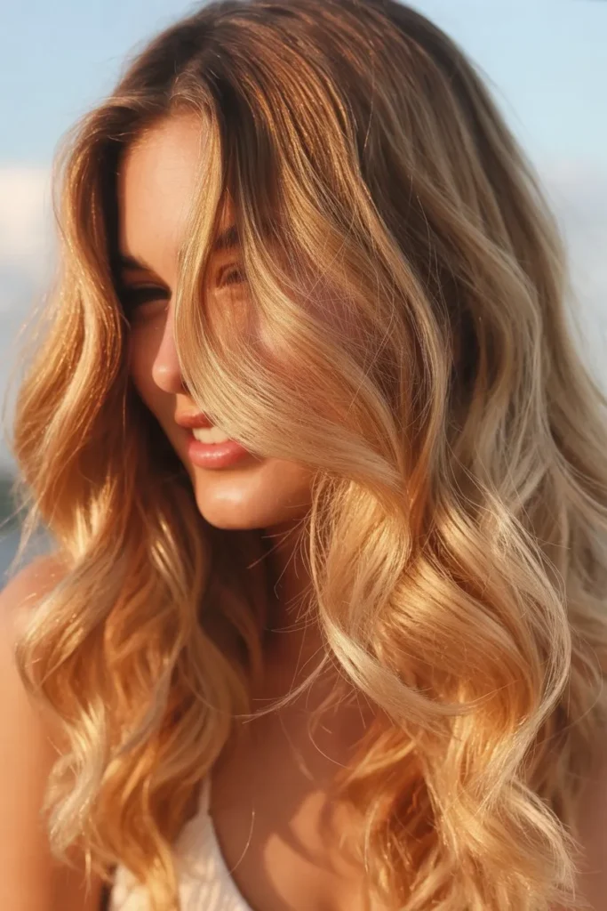 Honey Blonde Balayage Glow
