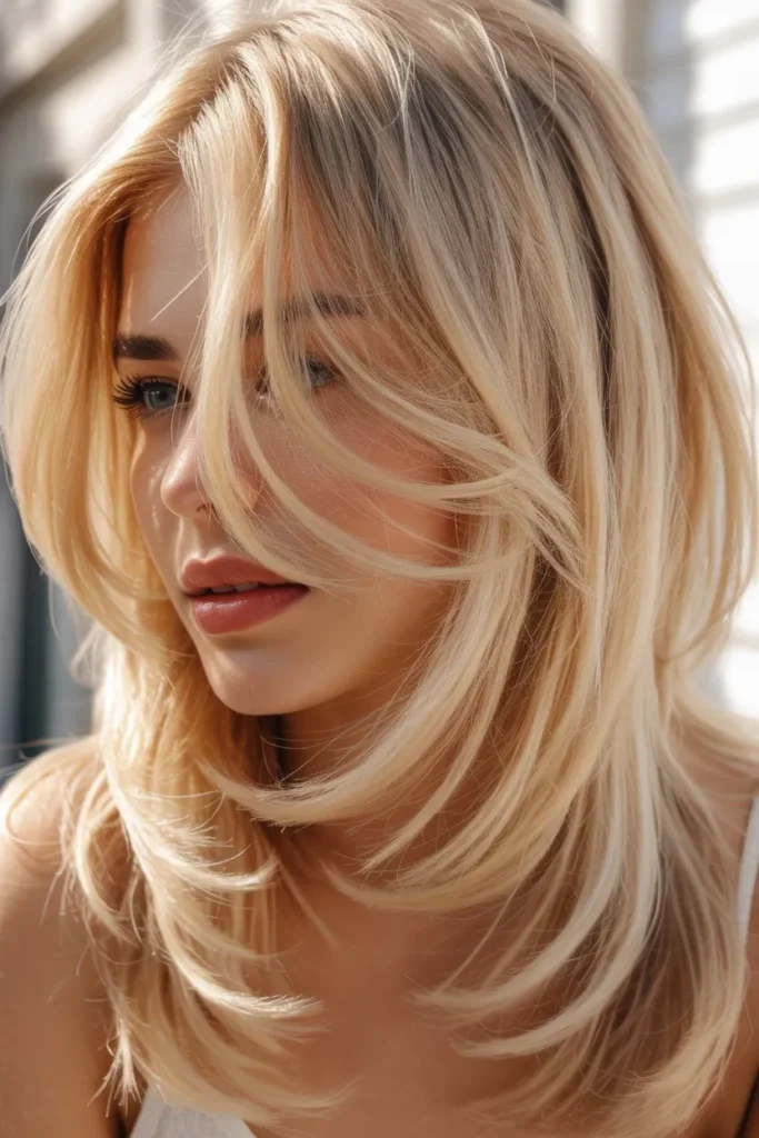 Icy Beige Blonde Layers