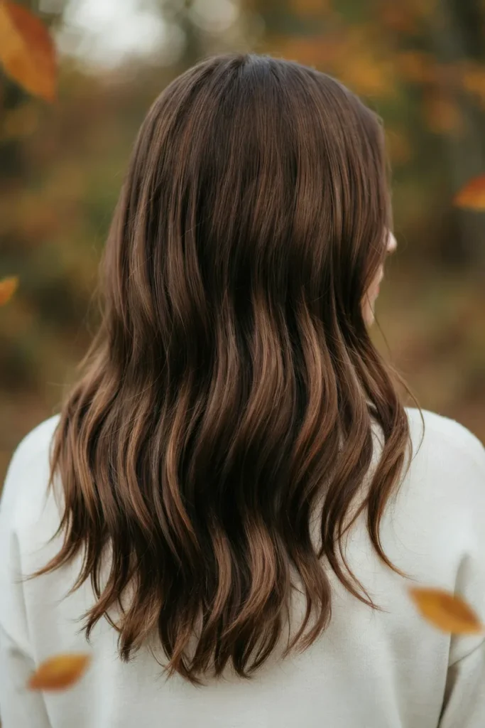 Cherry Mocha Hair With Layered V-Cut Ends