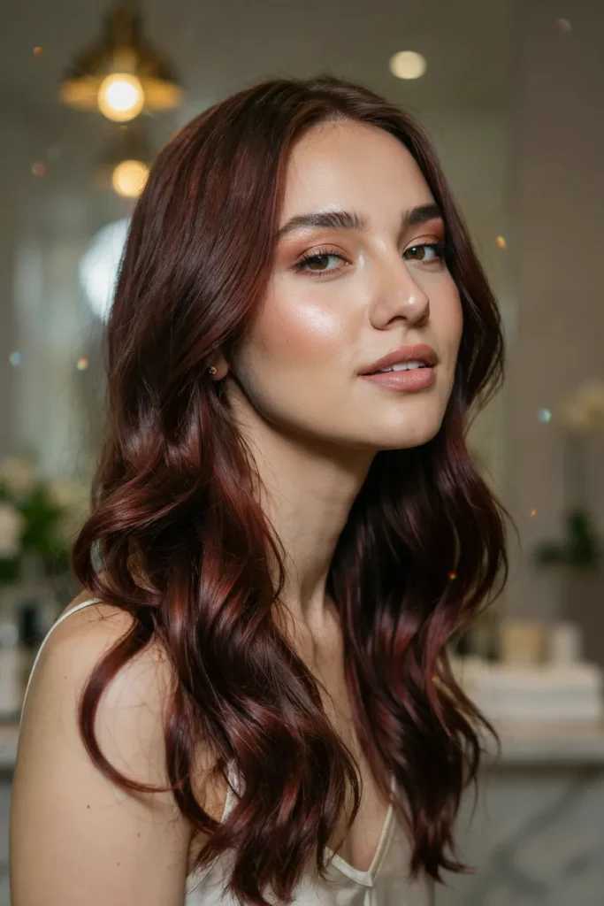 Cherry Mocha Hair With Soft Ribbon Curls