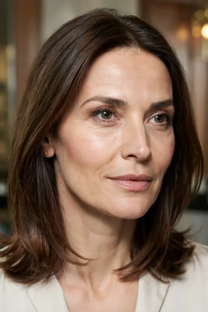 Classic Layered Long Bob With Soft Face-Framing Pieces