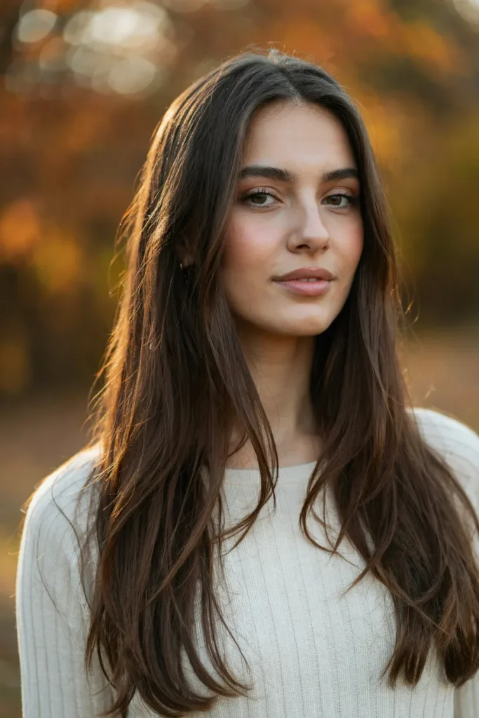 Espresso Brown Hair With Invisible Layers