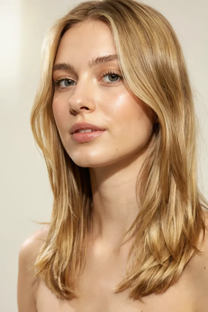 Honey Beige Blonde With Soft Face-Framing Brightness