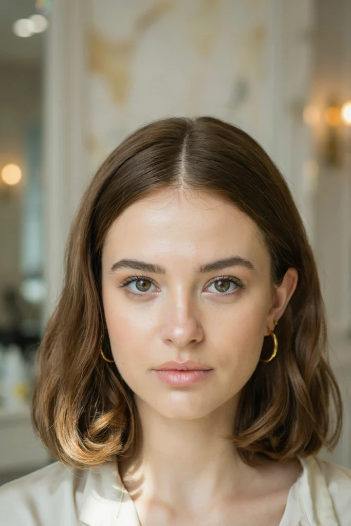 Italian Bob Lob With Flipped-Out Ends