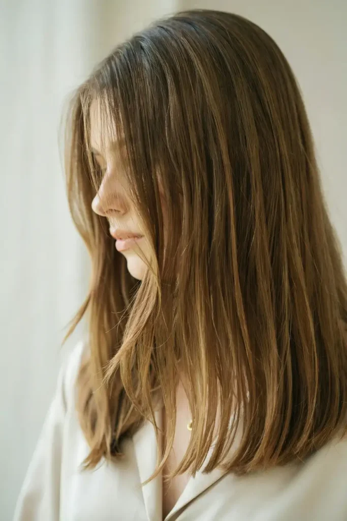 Long Layered Straight Blowout With Supermodel-Inspired Movement