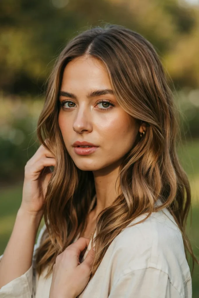Long Layers With Soft Balayage Highlights