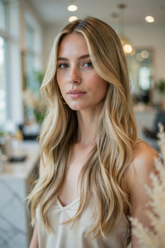 Old Money Blonde With a Luxe Gloss Finish