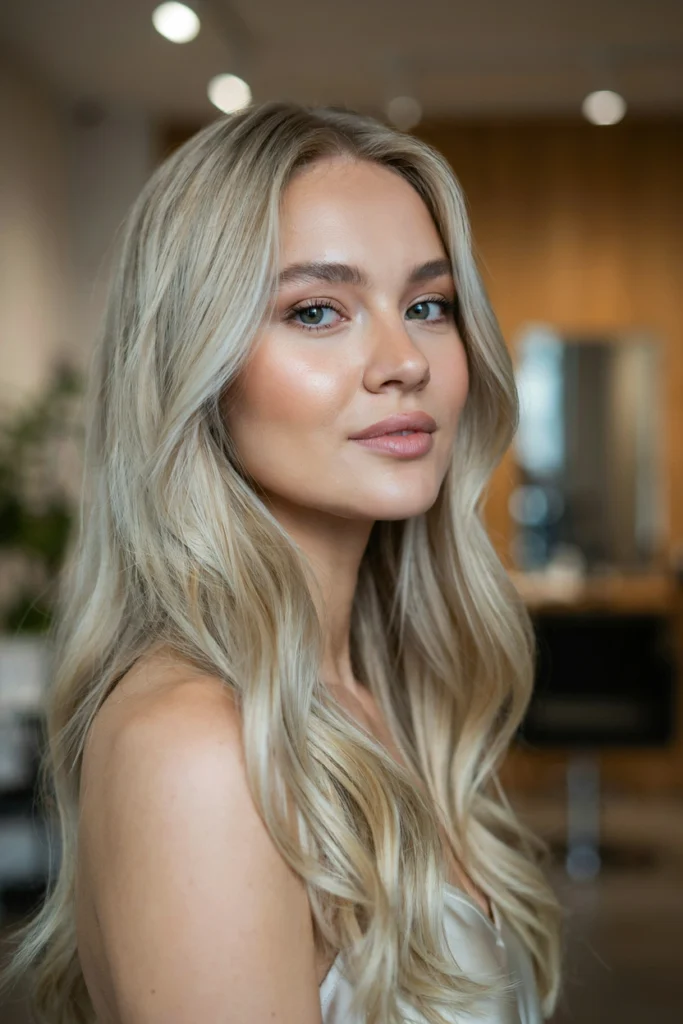 Pearl Blonde With Soft Champagne Lowlights