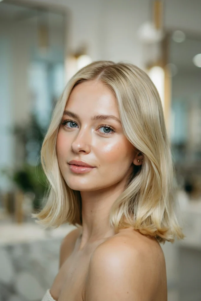 Scandinavian Blonde Blowout With Airy Invisible Layers