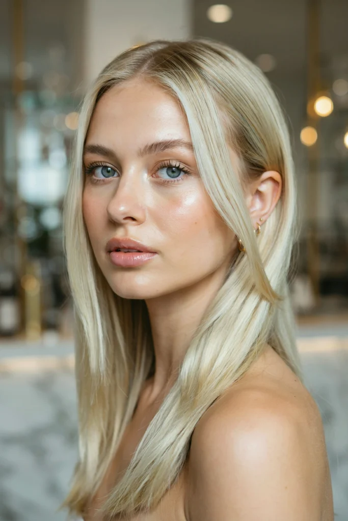 Scandinavian Blonde With Bright Money Pieces