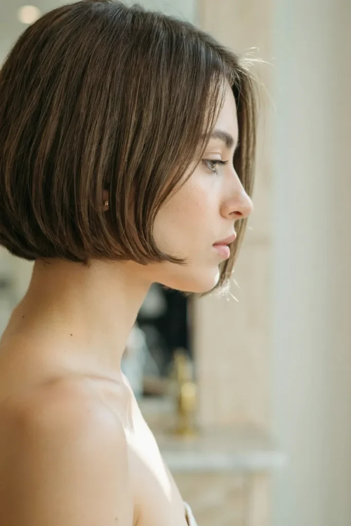 Short Italian Bob With Rounded Volume And Luxe Shine
