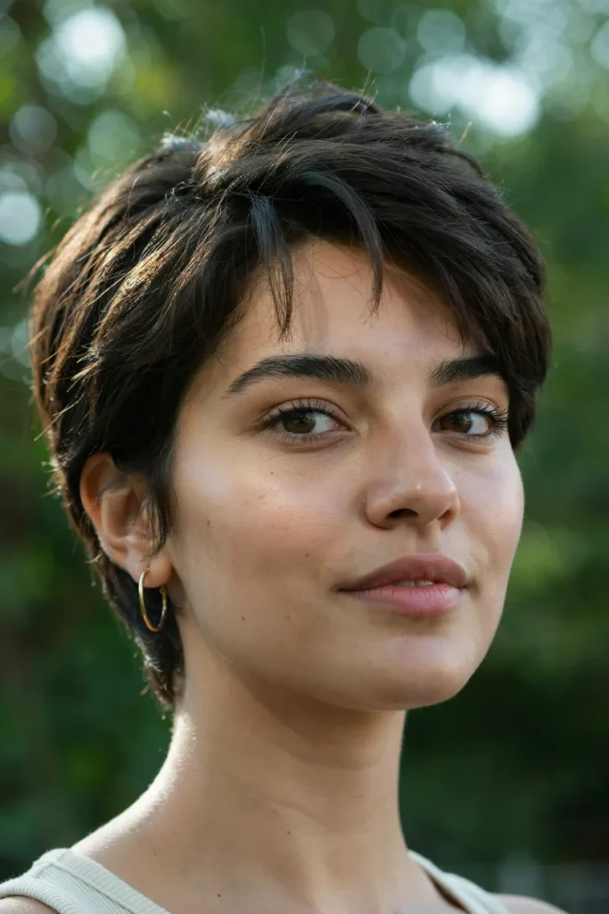 Short Layered Pixie Cut With Texture