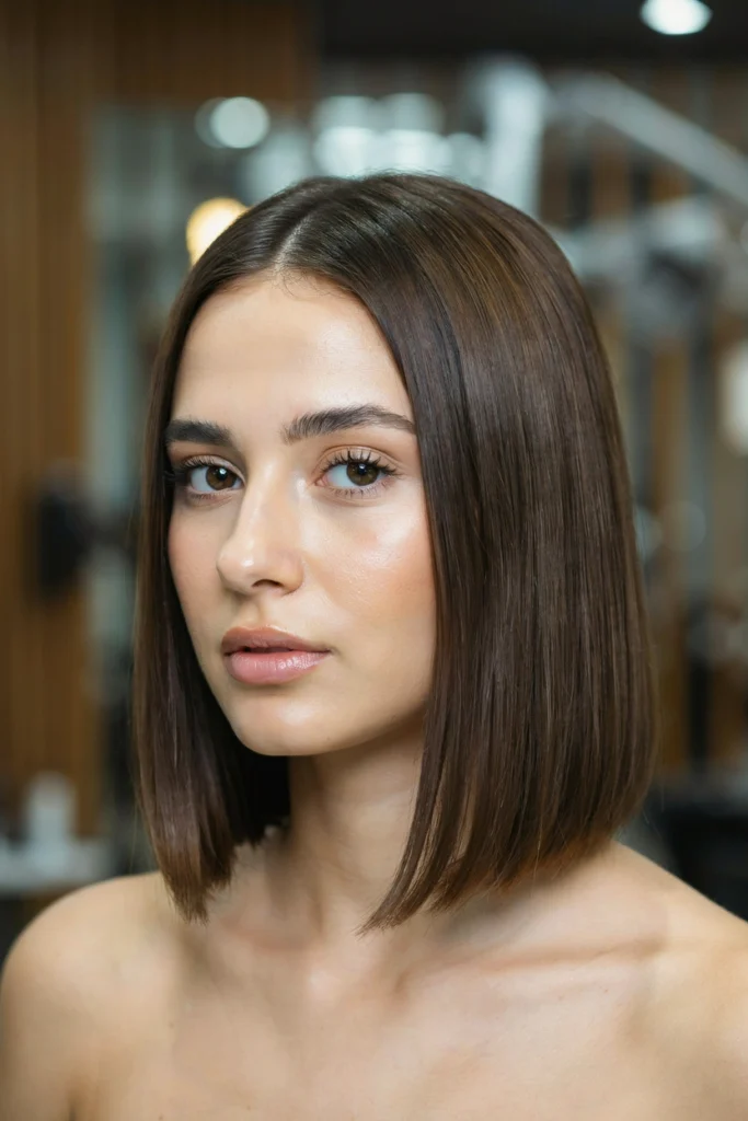 Sleek Glass Lob With Invisible Layers