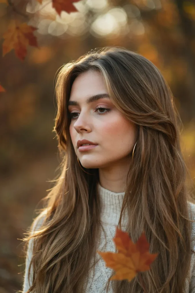 Smoky Caramel Brunette Hair With Luxe Blowout