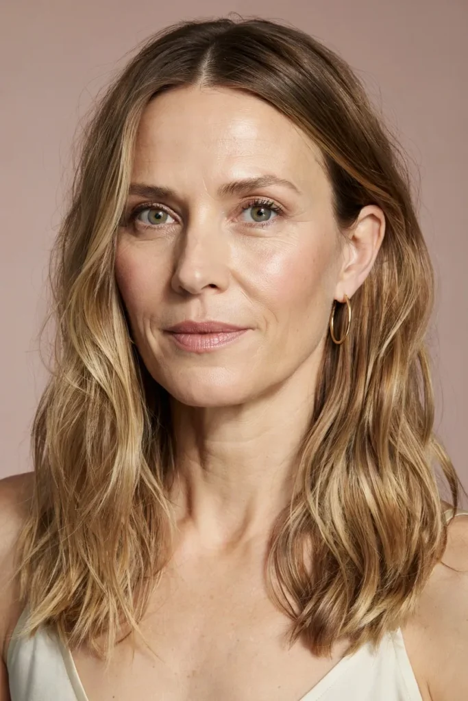 Wavy Long Bob With Dimensional Highlights And Beachy Movement