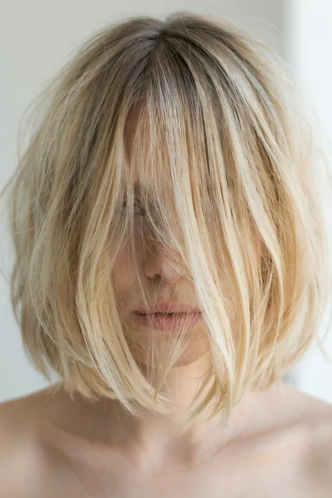 Balayage Shaggy Bob