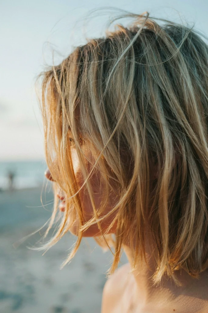 Beach Blonde Shaggy Bob for Summer
