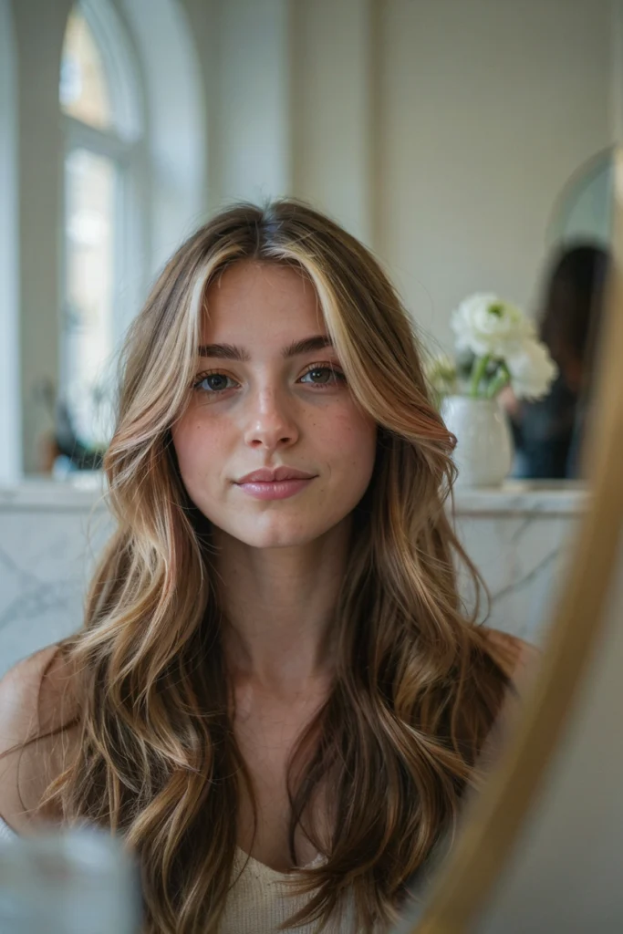 Calico Hair With Money Piece Highlights