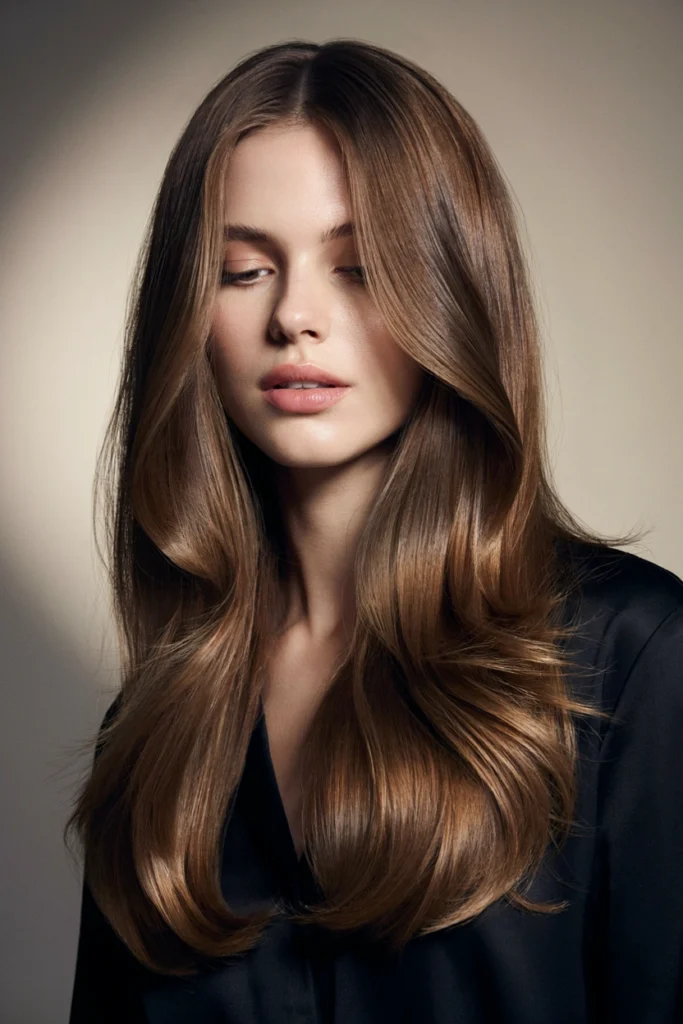 Espresso Brown with Face-Framing Highlights