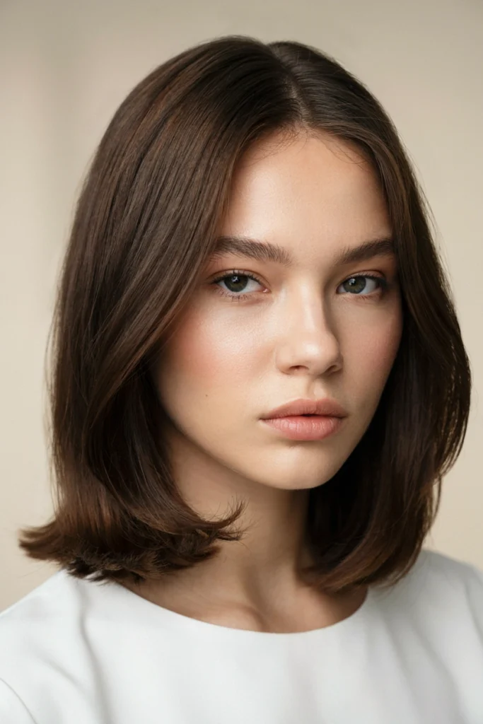 Medium-Length C-Cut Hair