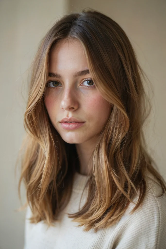 Medium-Length Hair with Soft Face-Framing Layers