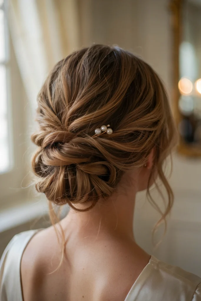 Romantic Low Bun Hairstyle