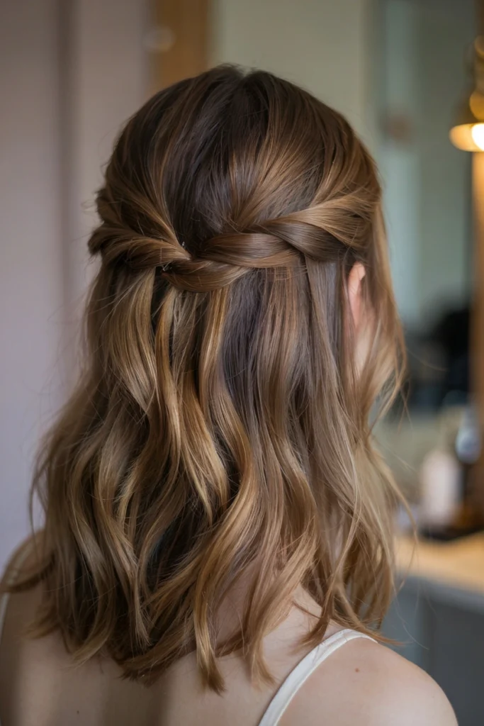 Twisted Half-Up Hairstyle